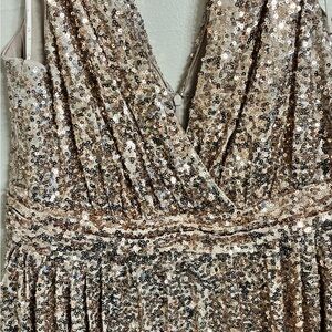 Sequin V-Neck Dress